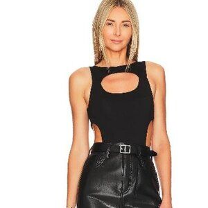 Superdown Black Cut Out Bodysuit. Size M. NWT!